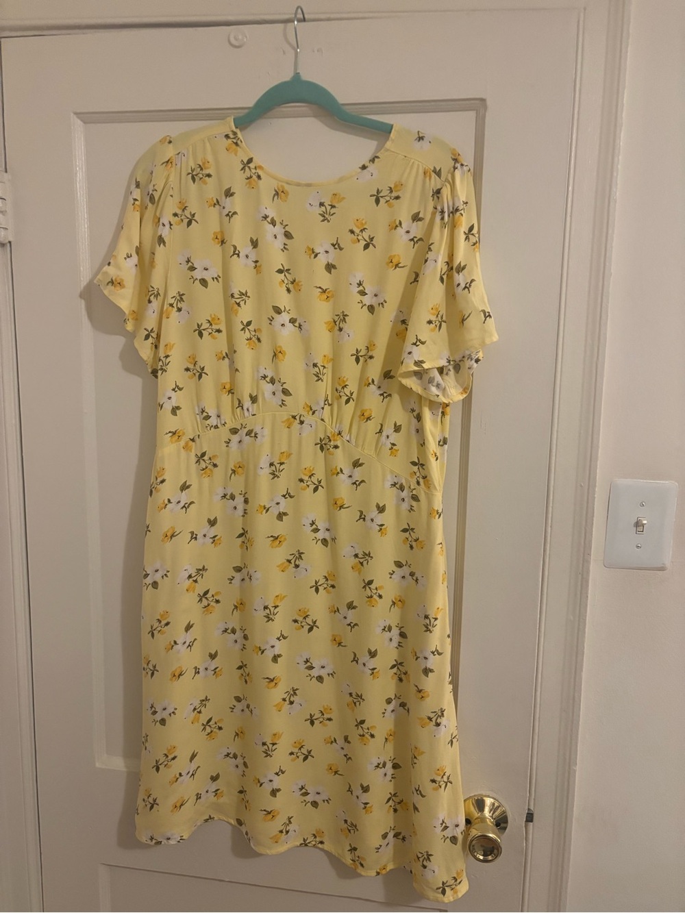 Old Navy Yellow Floral Midi Dress